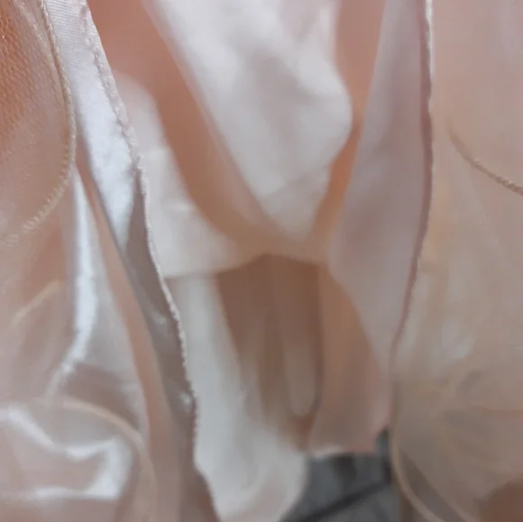 Bejeweled peach sweetheart short full skirt prom / party dress Goya London 10-12 - Picture 13 of 16